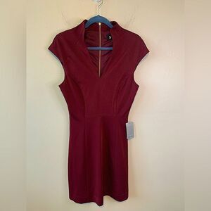 NWT Alexia Admor wine colored dress S